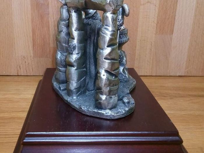Metal Figure with Crystals - SUMMONING THE ELEMENTS - With Plinth -  No Box