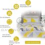 FREE EXPRESS SHIPPING Metalic Marble Duvet Cover Sets, Reversible Triangle Bedding Double Bed Set, Washable Quilt Covers, Ochre/Grey Image 3