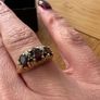 Vintage Ring - 9ct Gold Garnet & Opal stones - size K Image 8
