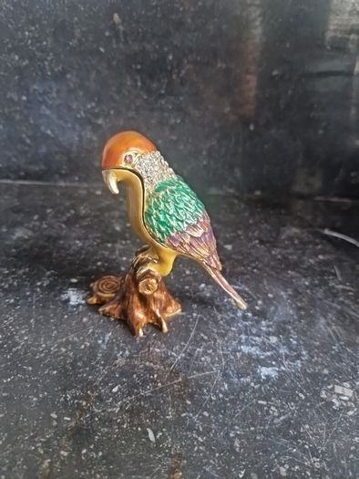 enamelled bird trinket