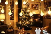 Globe String Lights Waterproof, 15M/49ft 120 LED Fairy Lights Plug in, 8 Modes Christmas Lights Outdoor/Indoor, Garden Lights for Patio, Gazebo, Bedroom, Party Decorations (FREE POSTAGE)