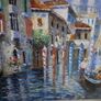 Canal grand venice oil on canvas 35" x 23" Image 9