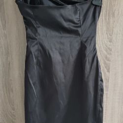 inspired by Angelina Jolie style dress size small strapless black yellow