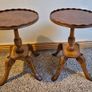Pair of Antique Style Burr Yew Wood Wine Tables Image 3