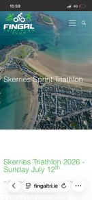 Skerries Sprint triathlon entry 12 July
