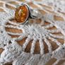 Sterling Silver Ring With Baltic Amber Circumference 57mm Image 4