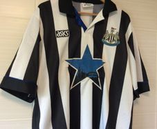 Newcastle United Jersey. Official Asics Mens Home Jersey From Season 1993-1995. True Vintage. From The Time. Not A Modern Day Remake.