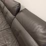 DFS Dark Brown Leather 3-Seater Chaise Sofa - Excellent Condition Image 2