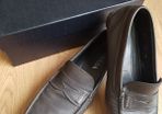 Prada safiano leather slip-ons