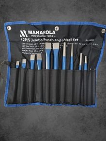 MANAROLA 12-Piece Jumbo Punch & Chisel Set