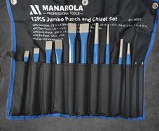 MANAROLA 12-Piece Jumbo Punch & Chisel Set