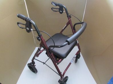 Red Mobility Rollator Walker + brakes