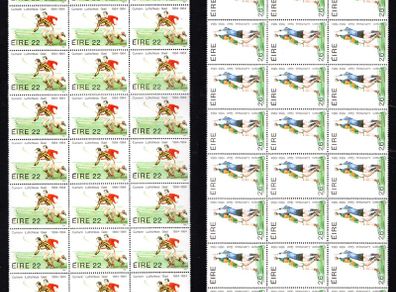1984 Ireland Centenary of the GAA (Gaelic Athletic Association) Commemorative Stamps Bock of 24 Mint Never Hinged (MNH)