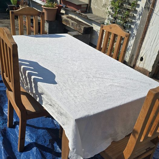 Solid Wooden Kitchen Table plus 4 Chairs Rustic Character