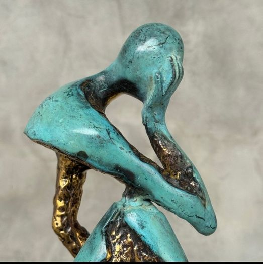 Man Deep In Thought (35cm) - Patinated Bronze