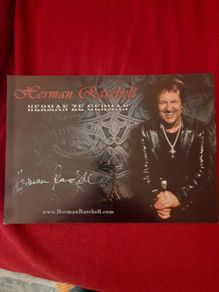 Herman Rarebell of Scorpions - Autographed Promo Card