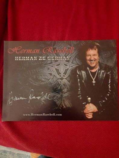 Herman Rarebell of Scorpions - Autographed Promo Card