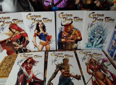 Grimm Fairy Tales ! Vol 1-7 ! SIGNED by Joe Tyler and Ralph Tedesco ! AUTOGRAPH ! by Zenoscope Entertainment !