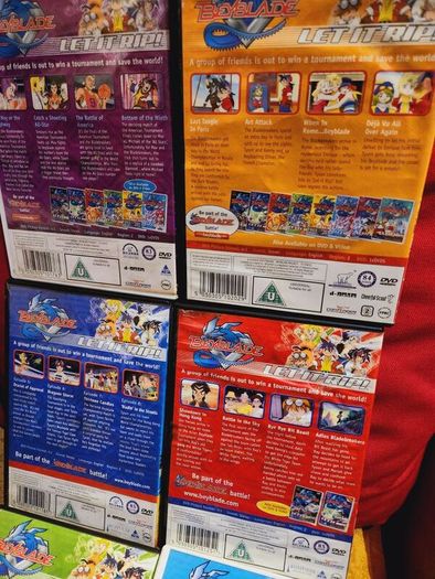 Beyblade Dvd's Volumes 2, 3, 4, 6, 7, 9 Rare