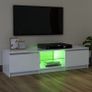 NEW SALE | TV Cabinet with LED Lights White 120x30x35.5 cm Image 3
