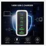 USB C Charger,LAMJAD 140W Multiport USB Charger,6-Port Image 4