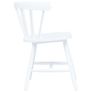 Dining Chairs 2 pcs White Solid Rubber Wood Image 4