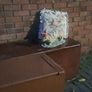 2 Antique Oak Trunks Seats Image 3