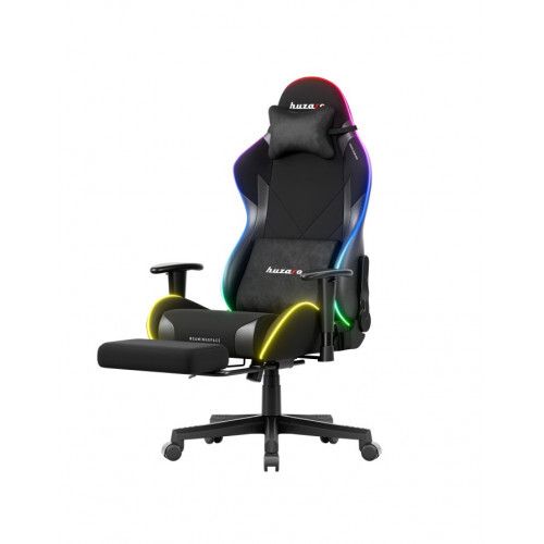 Huzaro Force 5.7 Black RGB Gaming Chair with Extendable Footrest