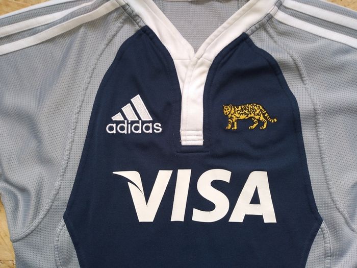 Player Issue Argentina Rugby Jersey Adidas - Vintage Retro Shirt Pumas Visa