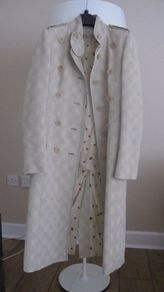 Stunning Karen Millen Military Style Coat Beige Grey Size UK 8