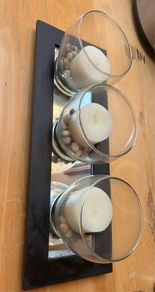 Mirrored Candle Tray & Bowls