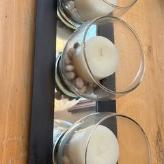 Mirrored Candle Tray & Bowls