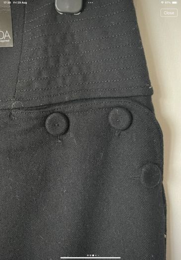 skirt Bnwt savida black 50% wool skirt knee length
