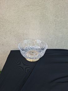 Crystal engraved fruit bowl