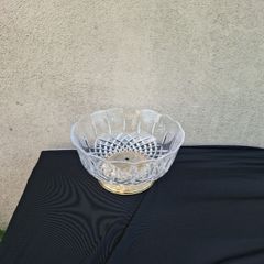 Crystal engraved fruit bowl