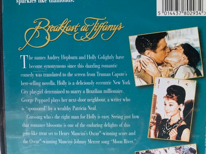 Breakfast At Tiffany's [1961] Audrey Hepburn & George Peppard [Movie DVD] Academy Award Winner