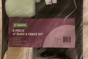 6 Piece 4 inch Shed &amp; Fence Paint Kit