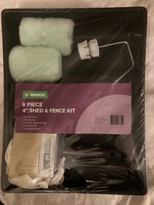 6 Piece 4 inch Shed & Fence Paint Kit