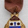 Vintage 1957 Royal Masonic R.M.B.I. Steward Enameled Medal / Badge Image 2