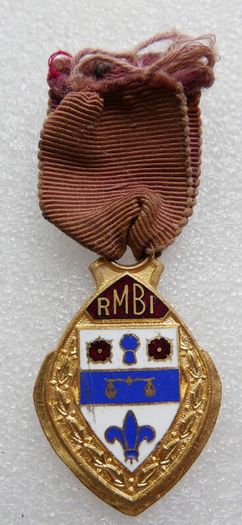 Vintage 1957 Royal Masonic R.M.B.I. Steward Enameled Medal / Badge