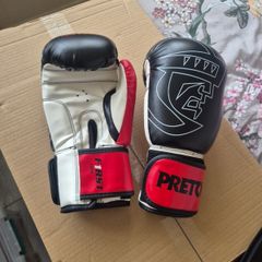 Ultimate Beginner Boxing Kit - Pretorian 12oz Gloves + 2x Hand Wraps (Spotless Condition)