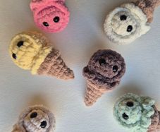 Handmade Crochet Ice Cream Cone Toys