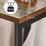 _side table, bedside table, with 3 levels, for bedroom, steel frame, for living room, bedroom, industrial design, vintage brown-black Image 4