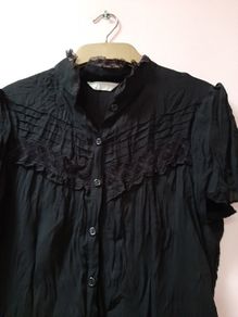 Lovely black vintage blouse late 70's