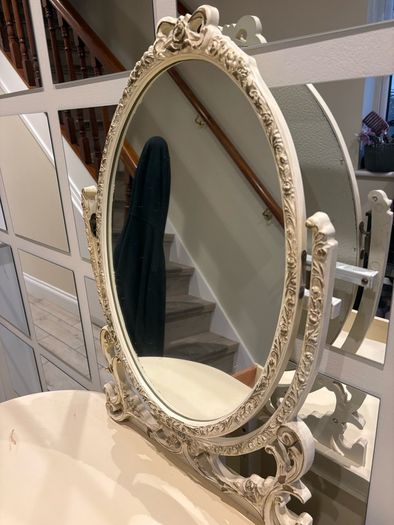 Vintage dressing table and a matching stool