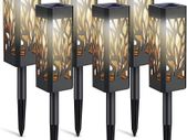 Solar Lights Outdoor, 6 Pack Garden Lights Solar Powered with Warm White LED Lights, Waterproof Solar Ornament Lights for Patio, Yard, Pathway Dusk to Dawn Auto On/Off