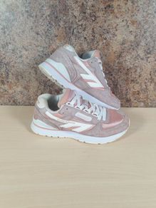 womens HI TECH silver shadow trainers Size UK 4 EU 37 runners pink suede