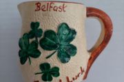 vintage small collectable good luck jug with shamrocks