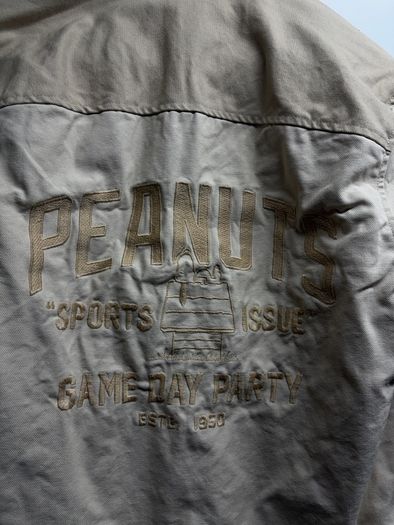 Zara x Peanuts Mens Cream Denim Jacket Limited Edition Style