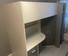 bunk bed with desk
